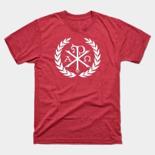 Chi Rho Christian Shirt | Alpha Omega Ancient Christogram Design T-Shirt